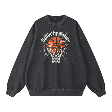 Hoop Dreams Snow Washed Oversized Sweatshirt