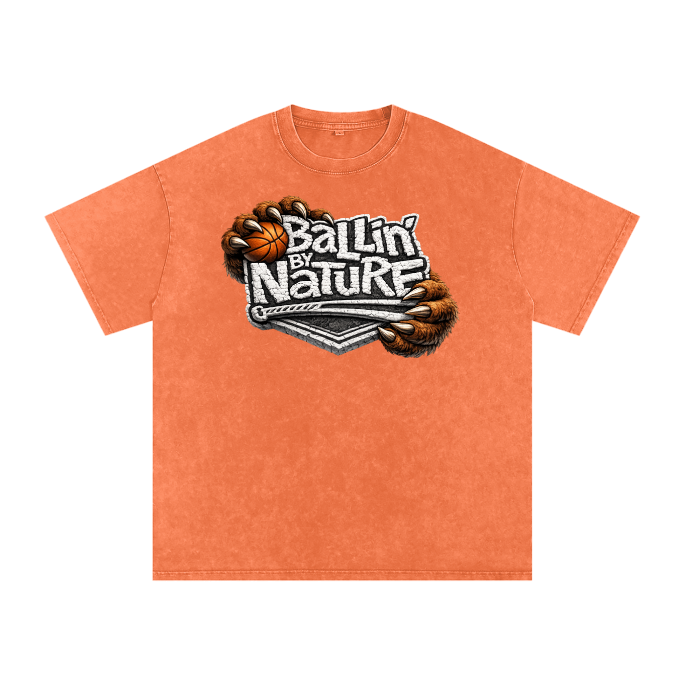 Ballin' Claw Snow Washed Oversized T-Shirt