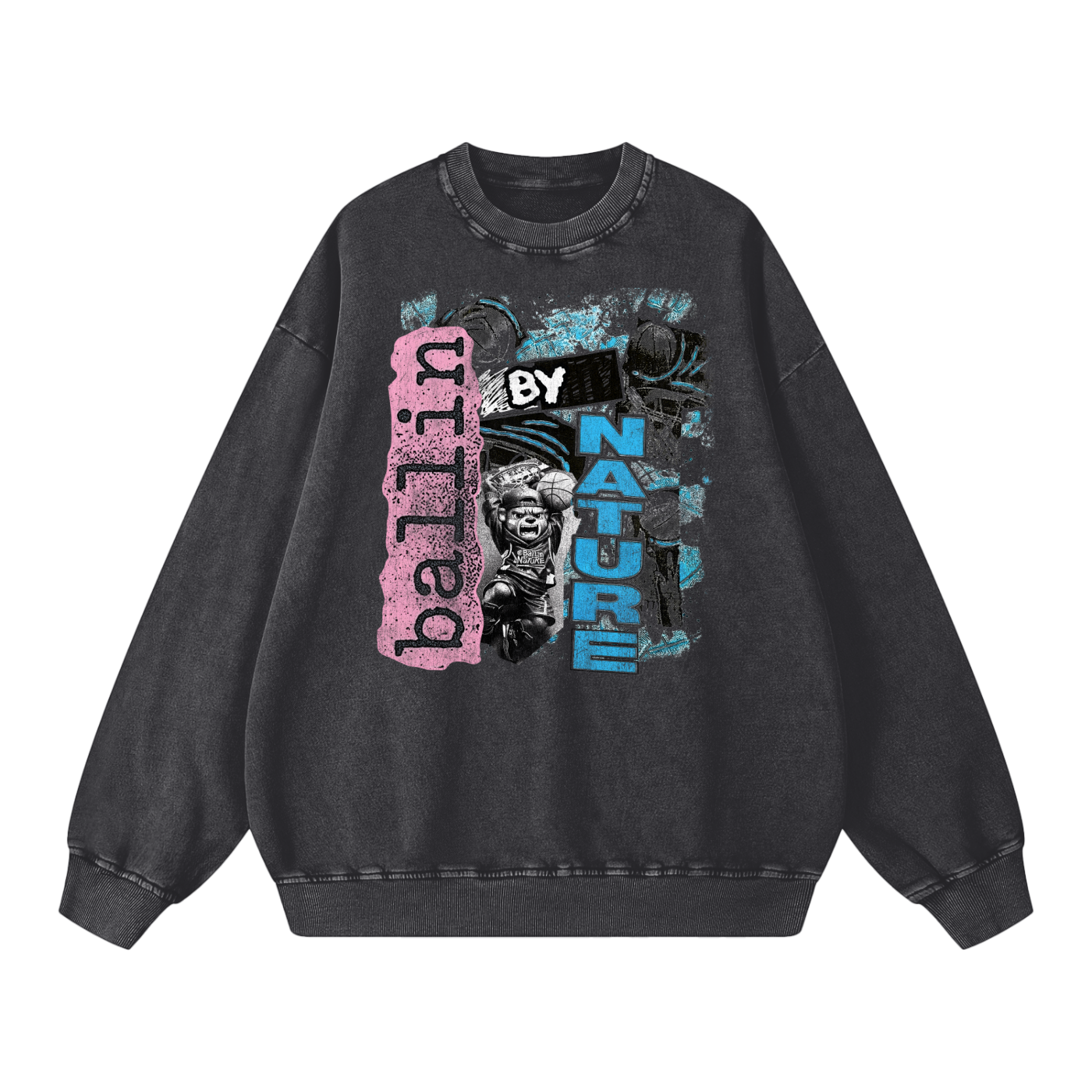 Vertical Edition Snow Washed Oversized Sweatshirt