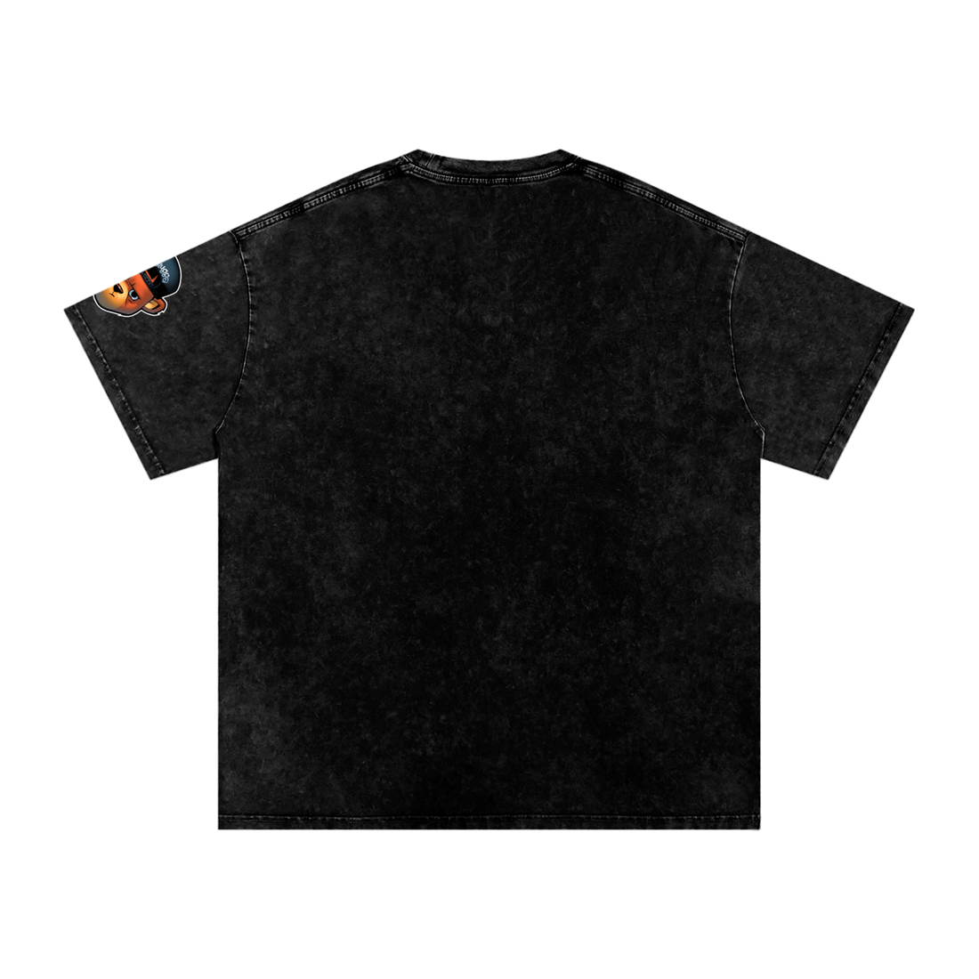OG Black Logo Snow Washed Oversized Cotton T-Shirt