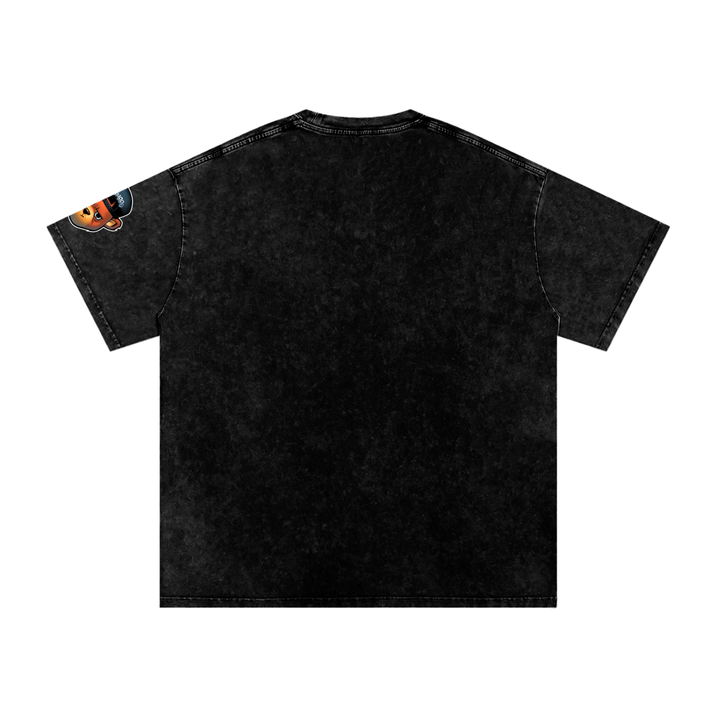 OG Black Logo Snow Washed Oversized Cotton T-Shirt