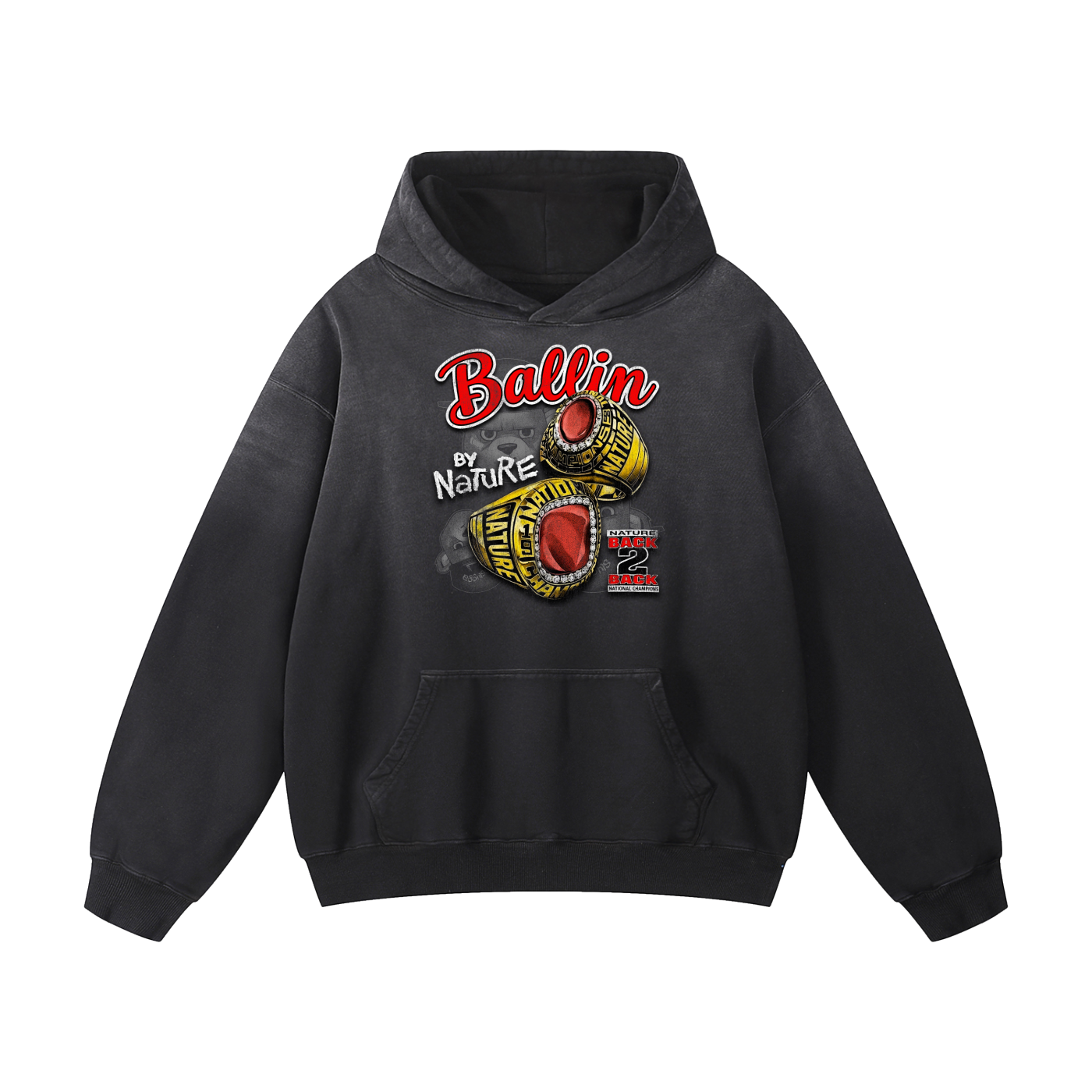 Ring Edition Heavyweight Sunfade Oversized Hoodie