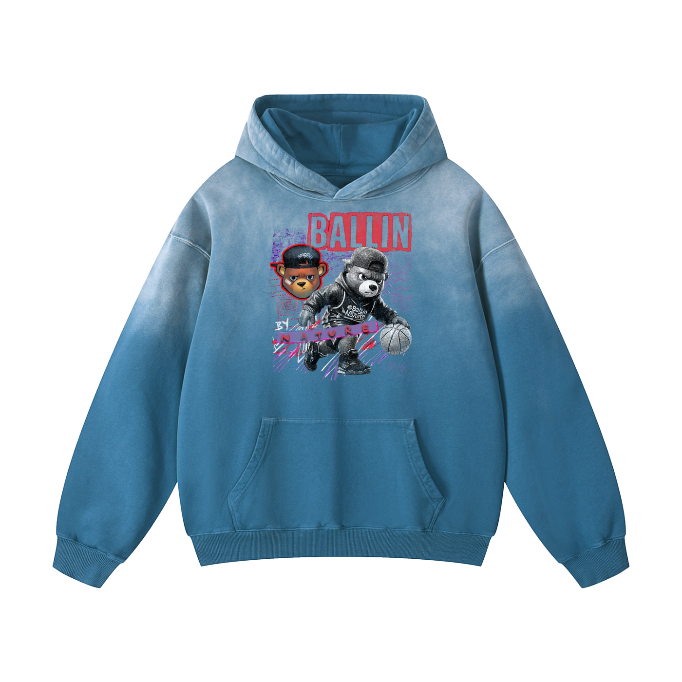 Red Box Edition Heavyweight Sunfade Oversized Hoodie