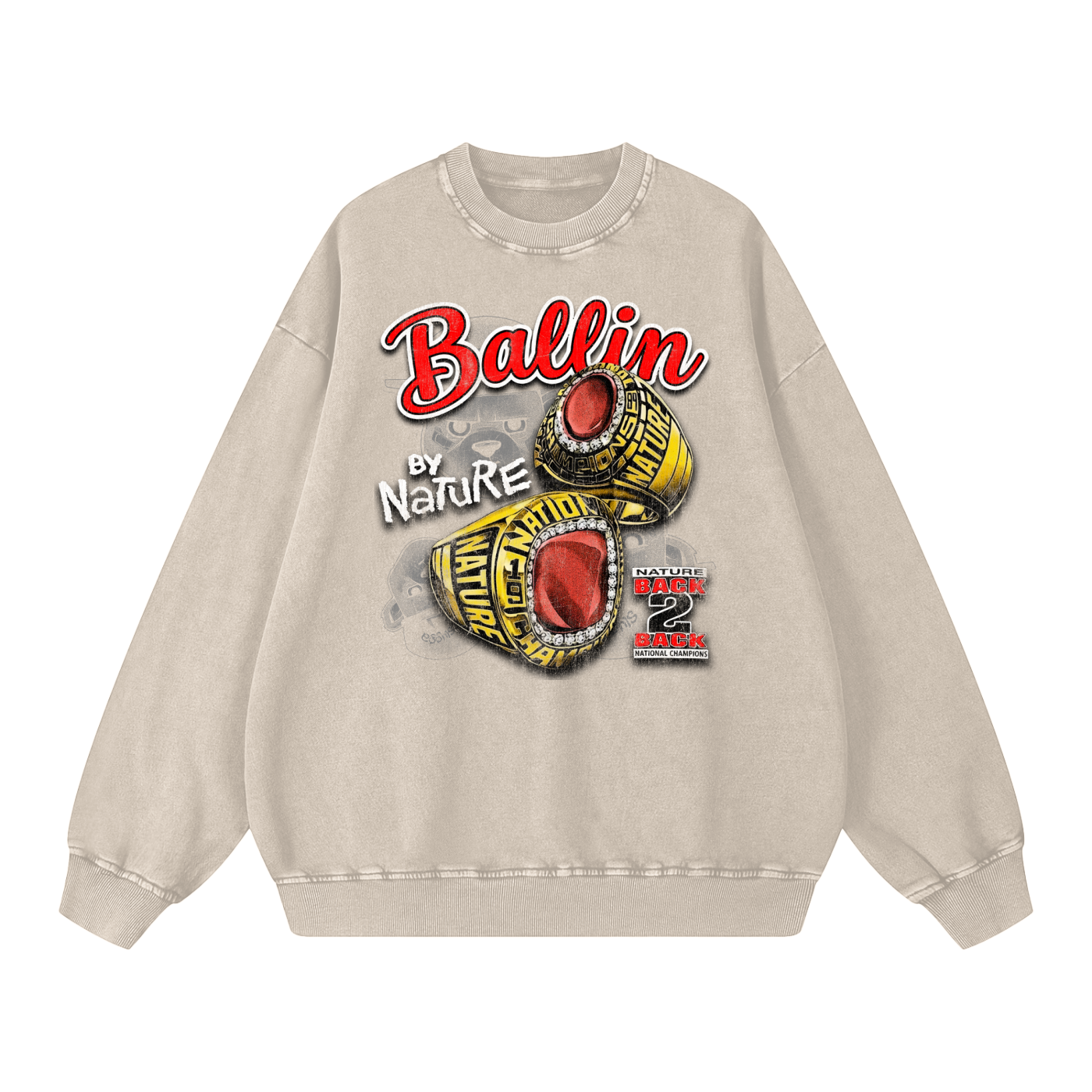Ring Edition Snow Washed Oversized Sweatshirt