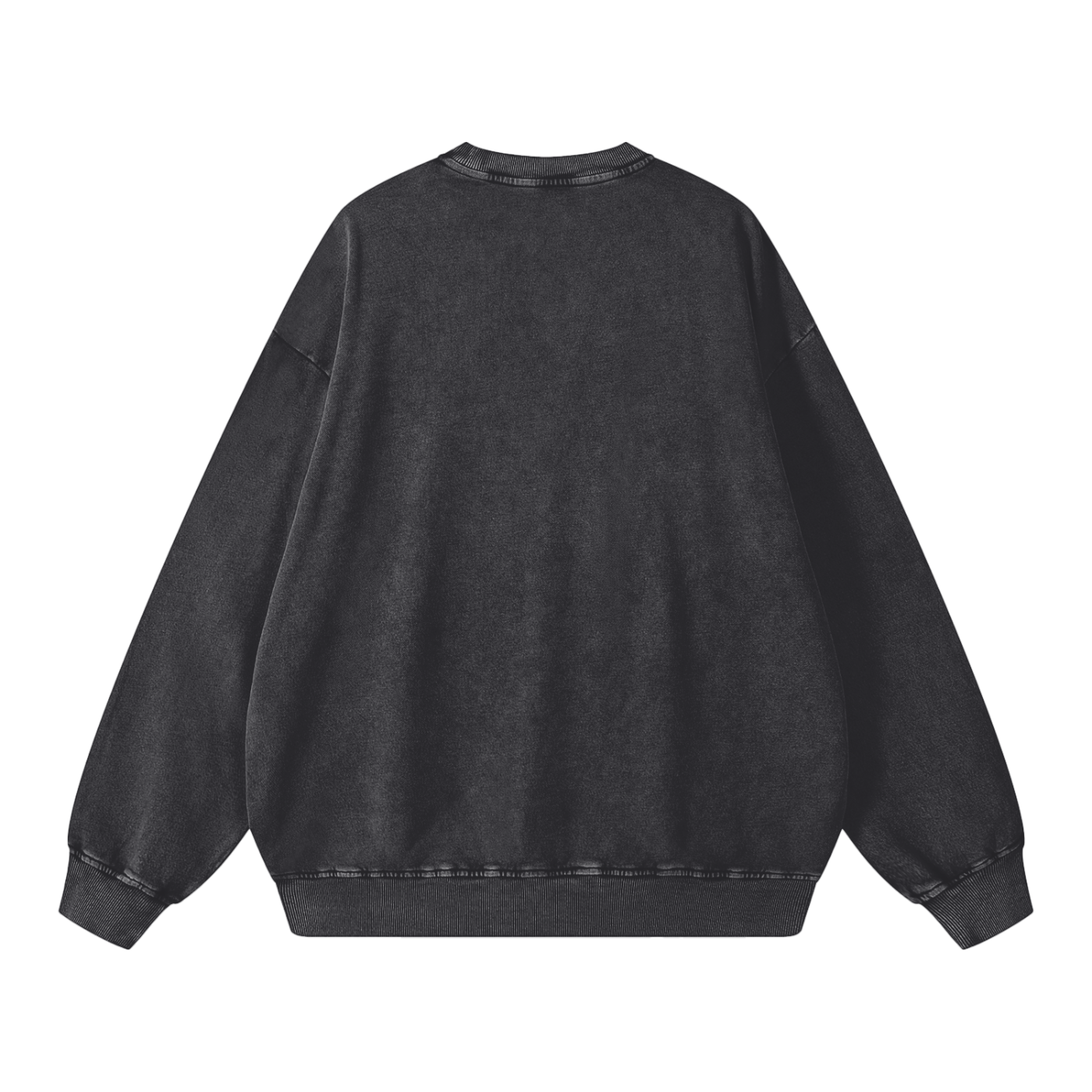 OG Black Logo Snow Washed Oversized Sweatshirt