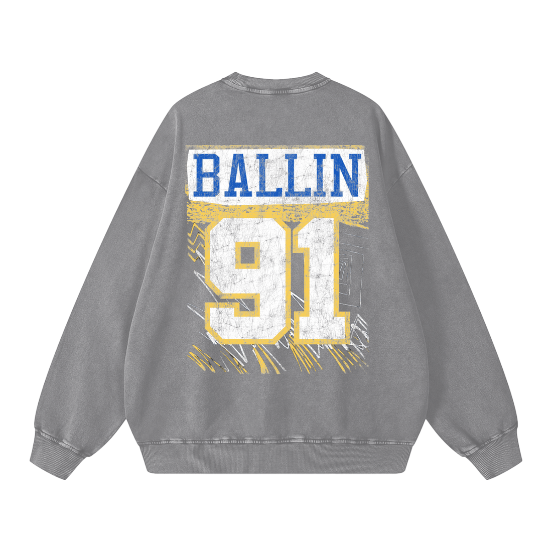 Howler - Blue Snow Washed Oversized Sweatshirt
