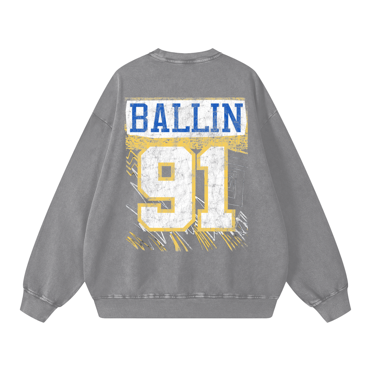 Howler - Blue Snow Washed Oversized Sweatshirt