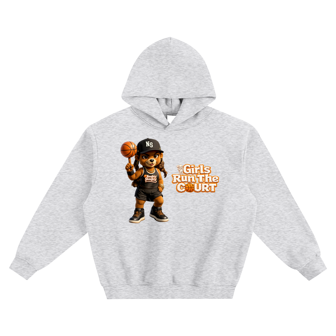 Girls Run The Court Fleeced Boxy Hoodie