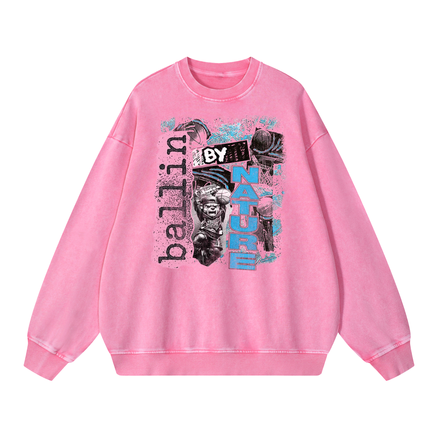 Vertical Edition Snow Washed Oversized Sweatshirt