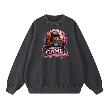 Naughty Shaughty Snow Washed Oversized Sweatshirt