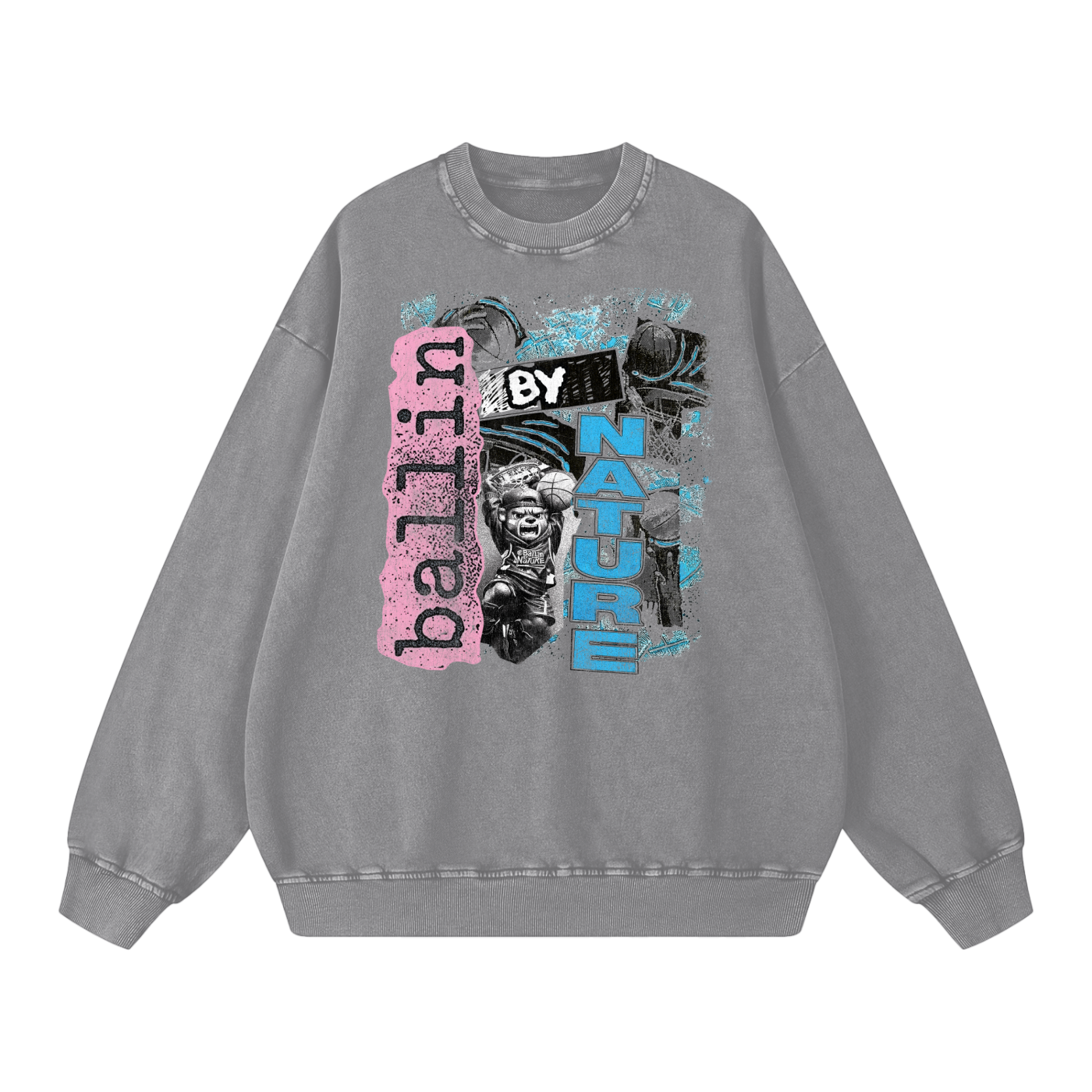 Vertical Edition Snow Washed Oversized Sweatshirt