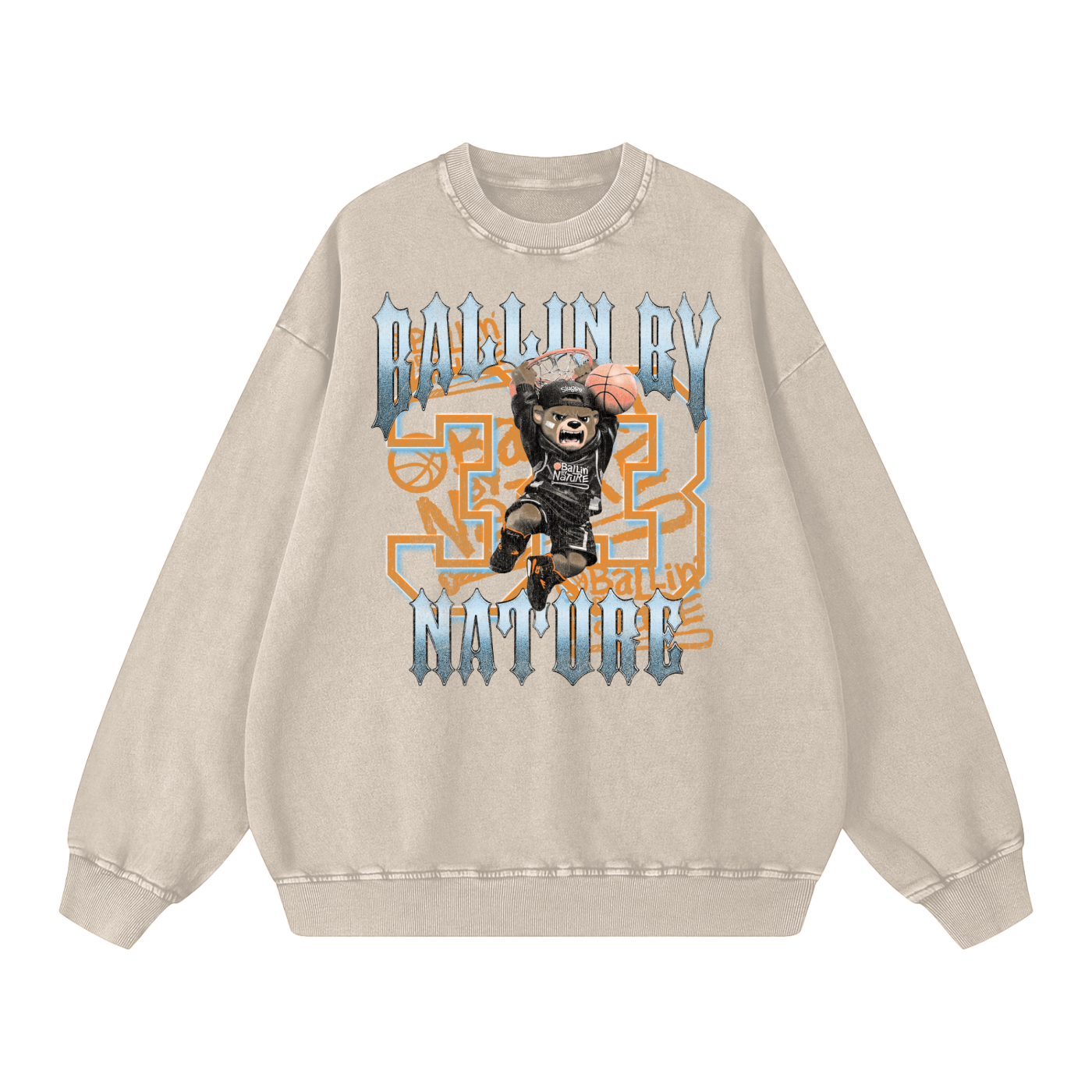Slam Edition Snow Washed Oversized Sweatshirt