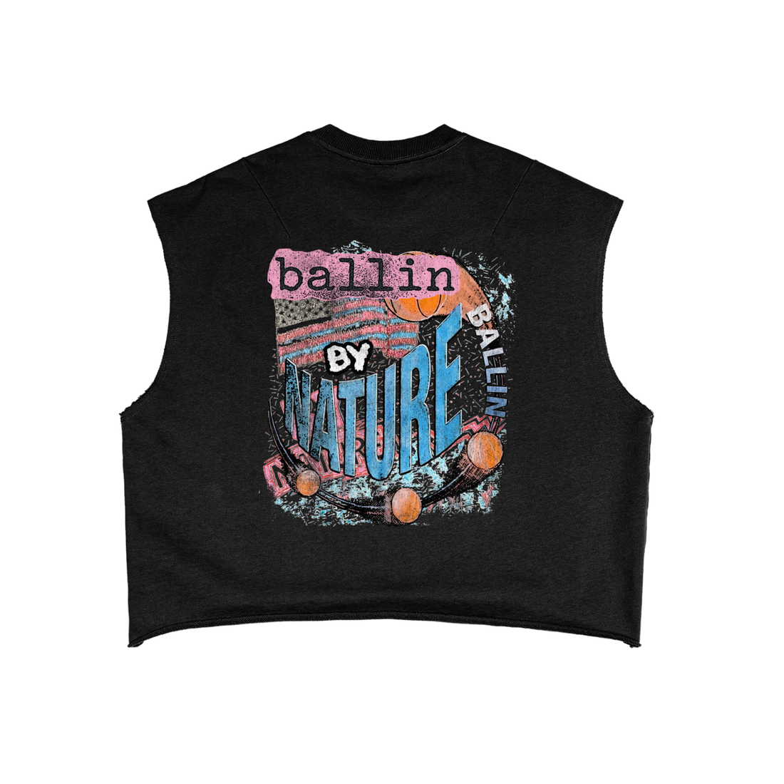 Ballin' by Nature Vertical Edition French Terry Boxy Tank Top