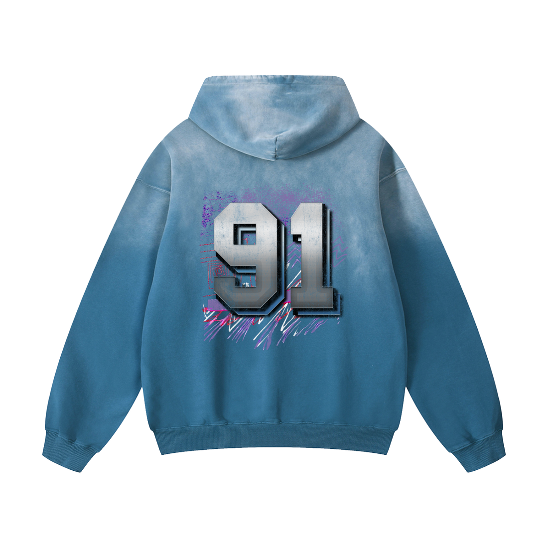 Red Box Edition Heavyweight Sunfade Oversized Hoodie