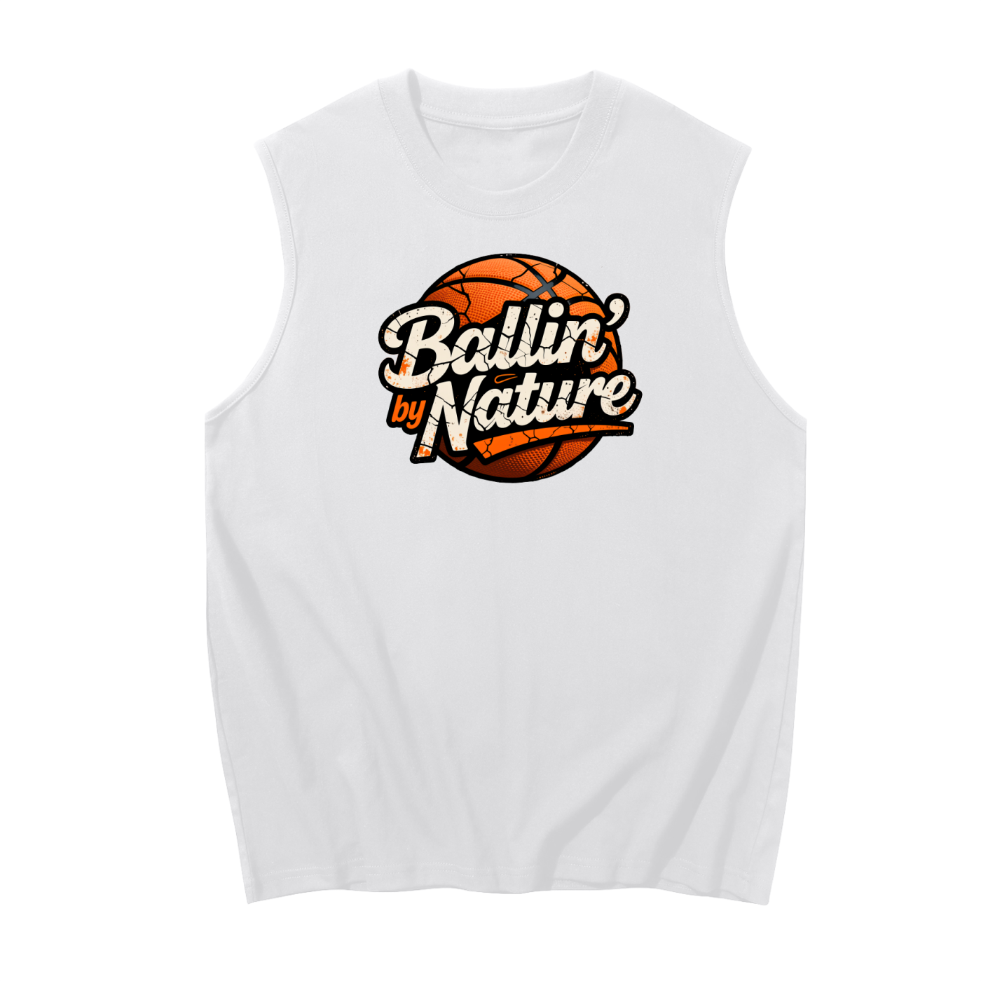 Cursive Edition Men's Sleeveless Cotton Tank Top