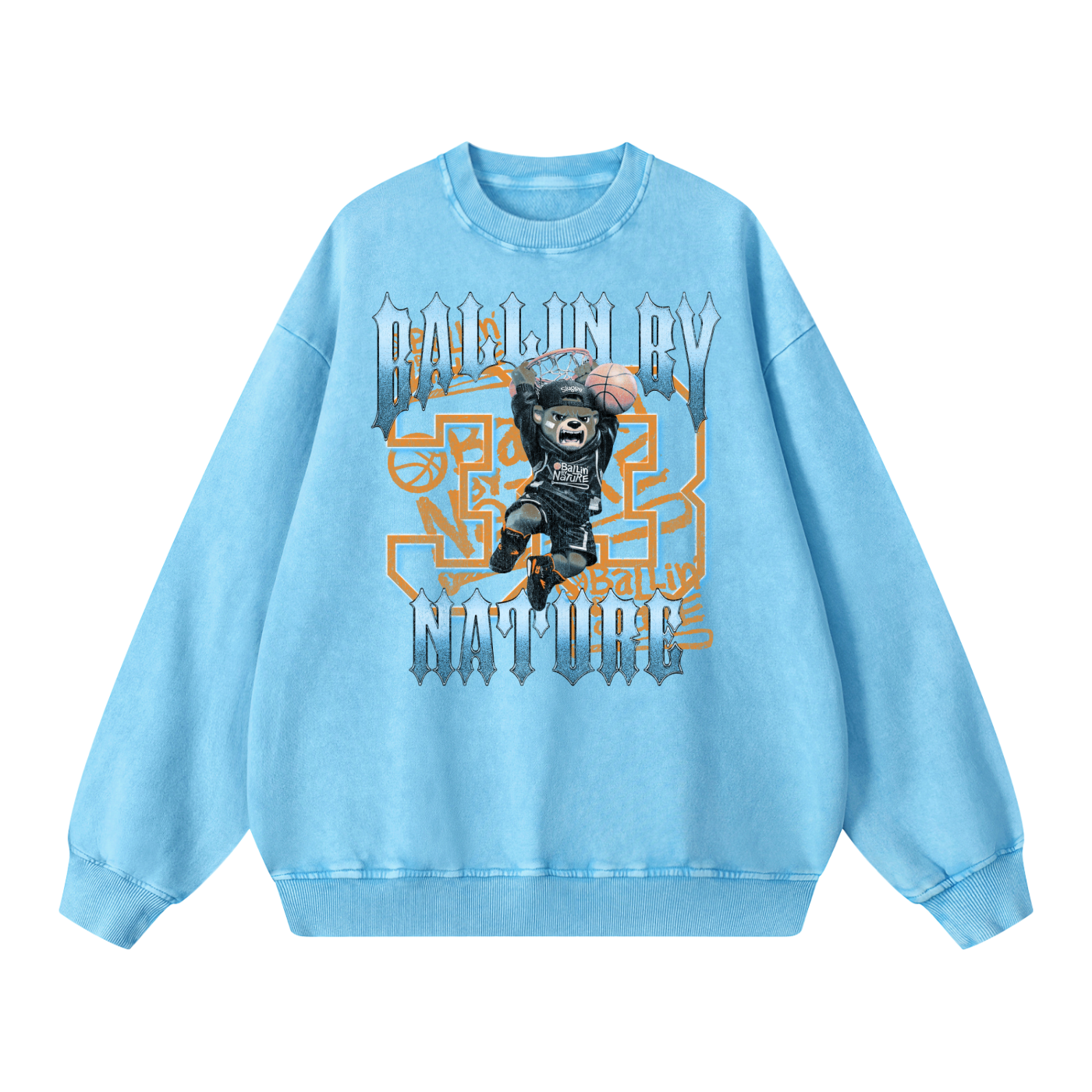 Slam Edition Snow Washed Oversized Sweatshirt