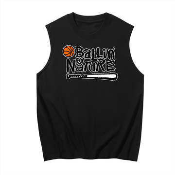 OG Ballin' Black Logo Men's Sleeveless Cotton Tank Top