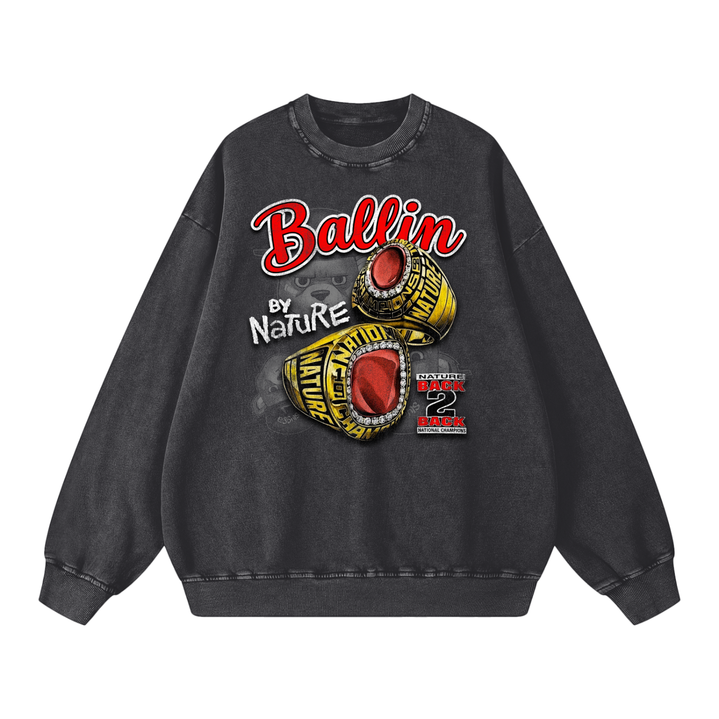 Ring Edition Snow Washed Oversized Sweatshirt