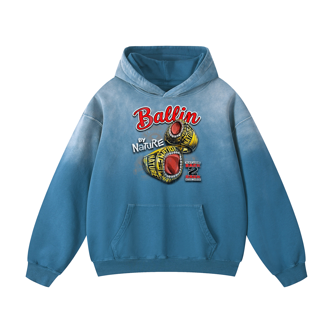 Ring Edition Heavyweight Sunfade Oversized Hoodie