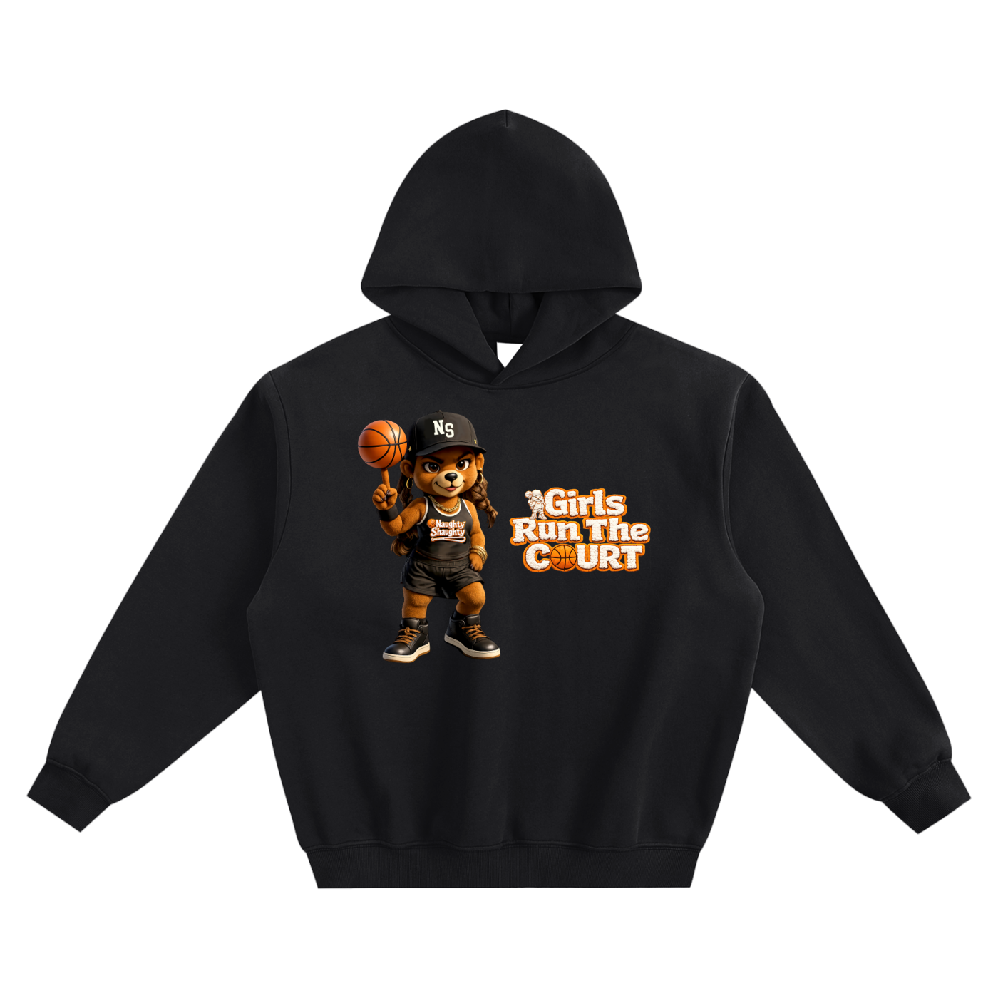 Girls Run The Court Fleeced Boxy Hoodie