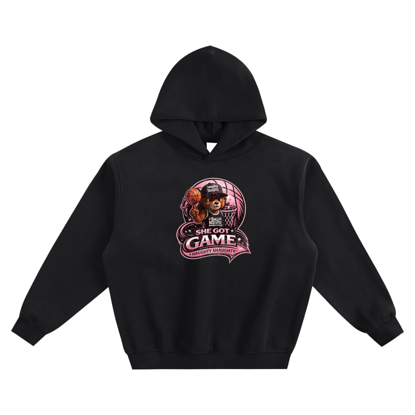 Naughty Shaughty Fleeced Boxy Hoodie