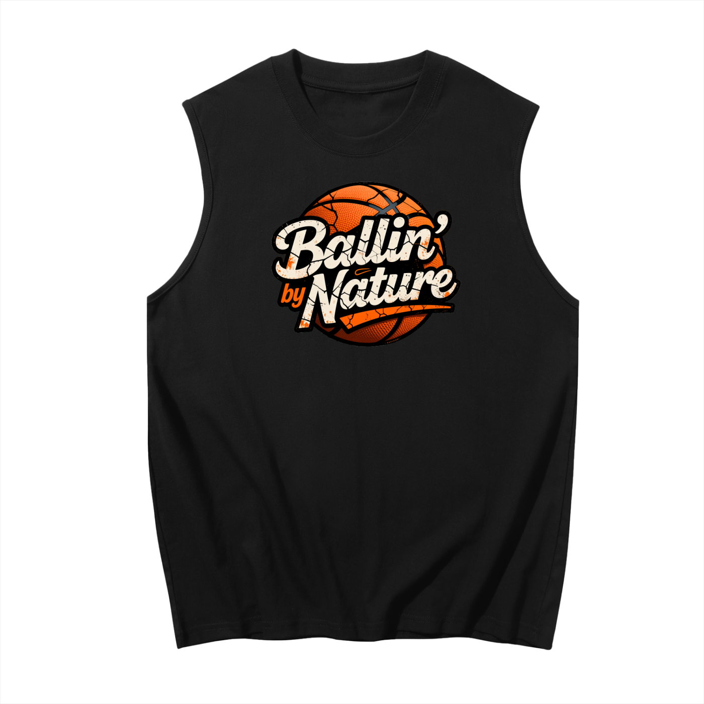 Cursive Edition Men's Sleeveless Cotton Tank Top