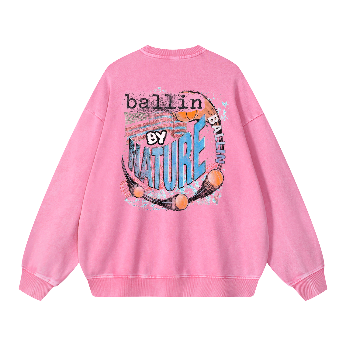 Vertical Edition Snow Washed Oversized Sweatshirt