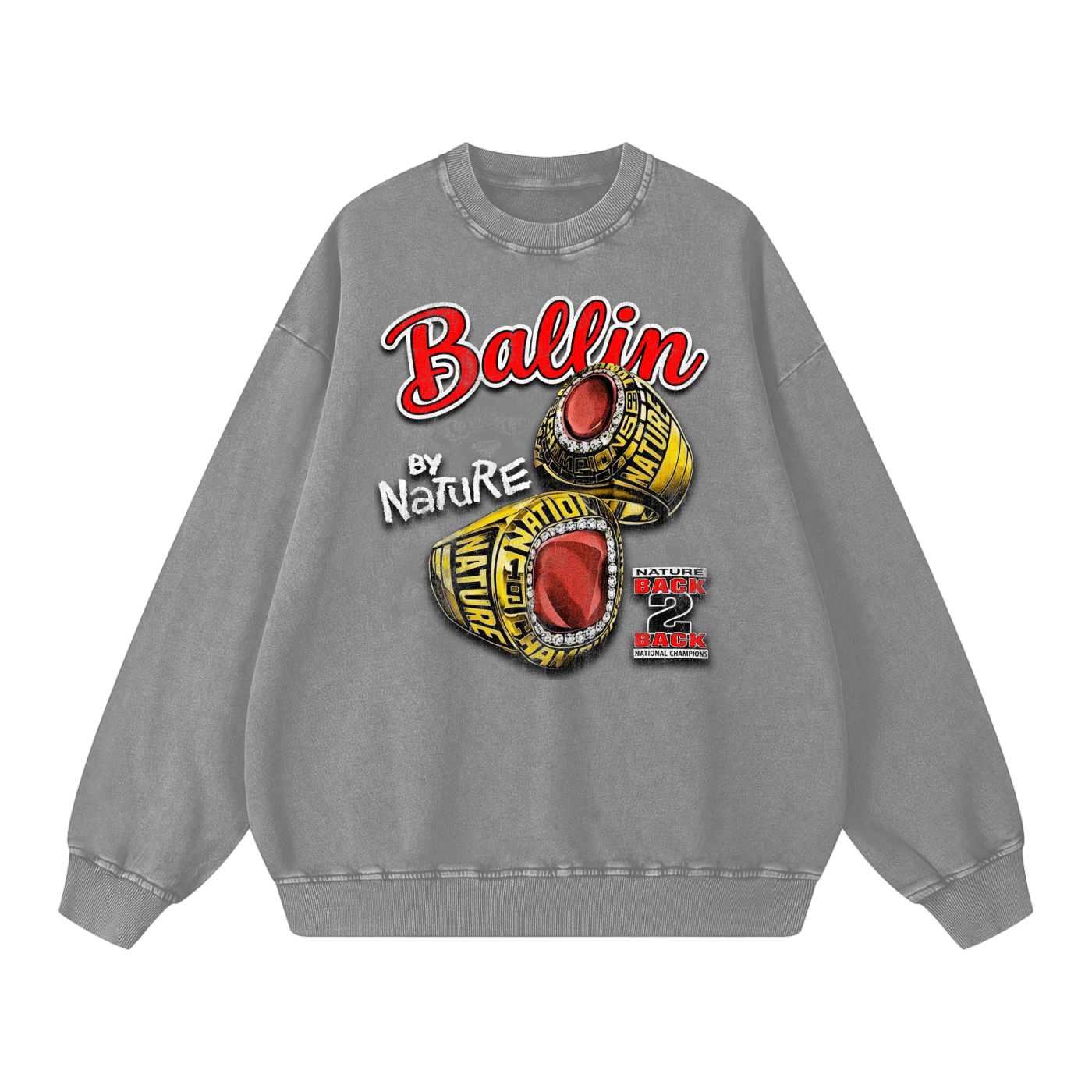 Ring Edition Snow Washed Oversized Sweatshirt