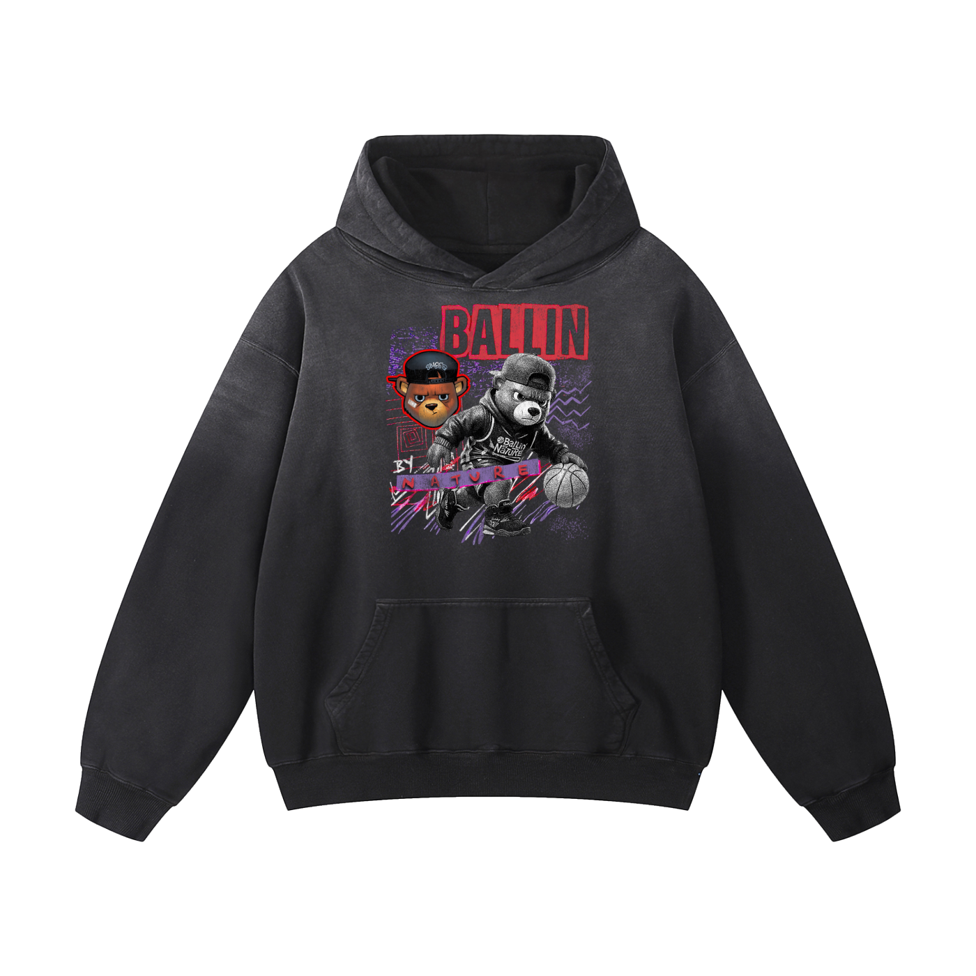 Red Box Edition Heavyweight Sunfade Oversized Hoodie