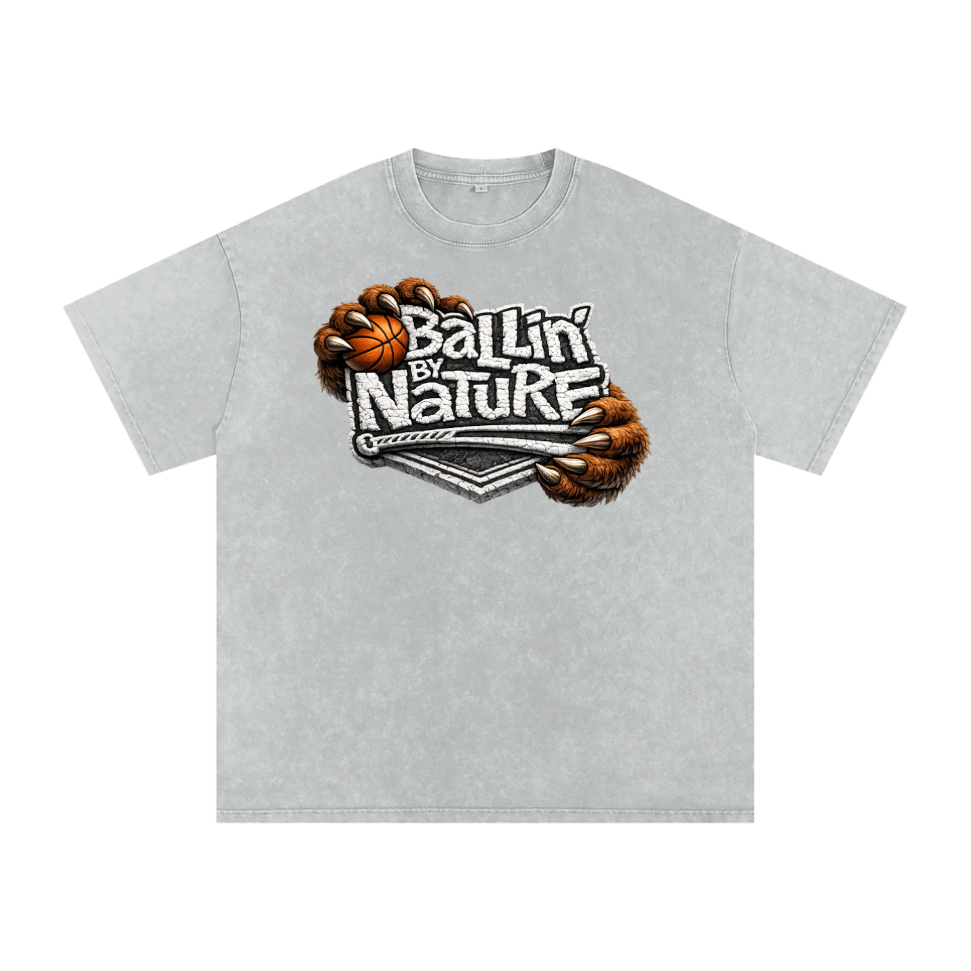 Ballin' Claw Snow Washed Oversized T-Shirt