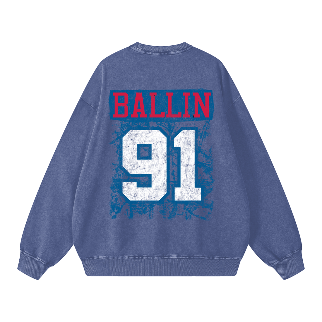 Howler Red Snow Washed Oversized Sweatshirt