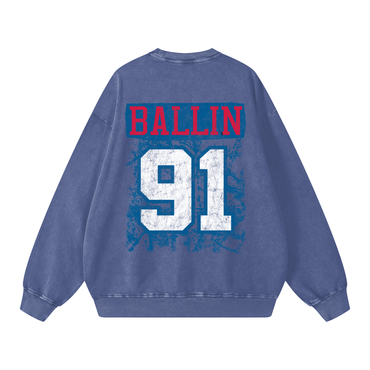 Howler Red Snow Washed Oversized Sweatshirt