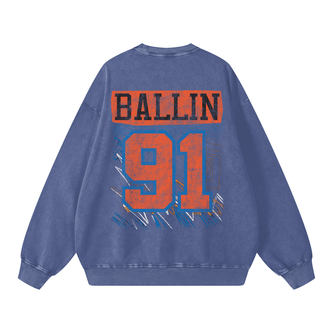 Howler NY Mens Snow Washed Oversized Sweatshirt