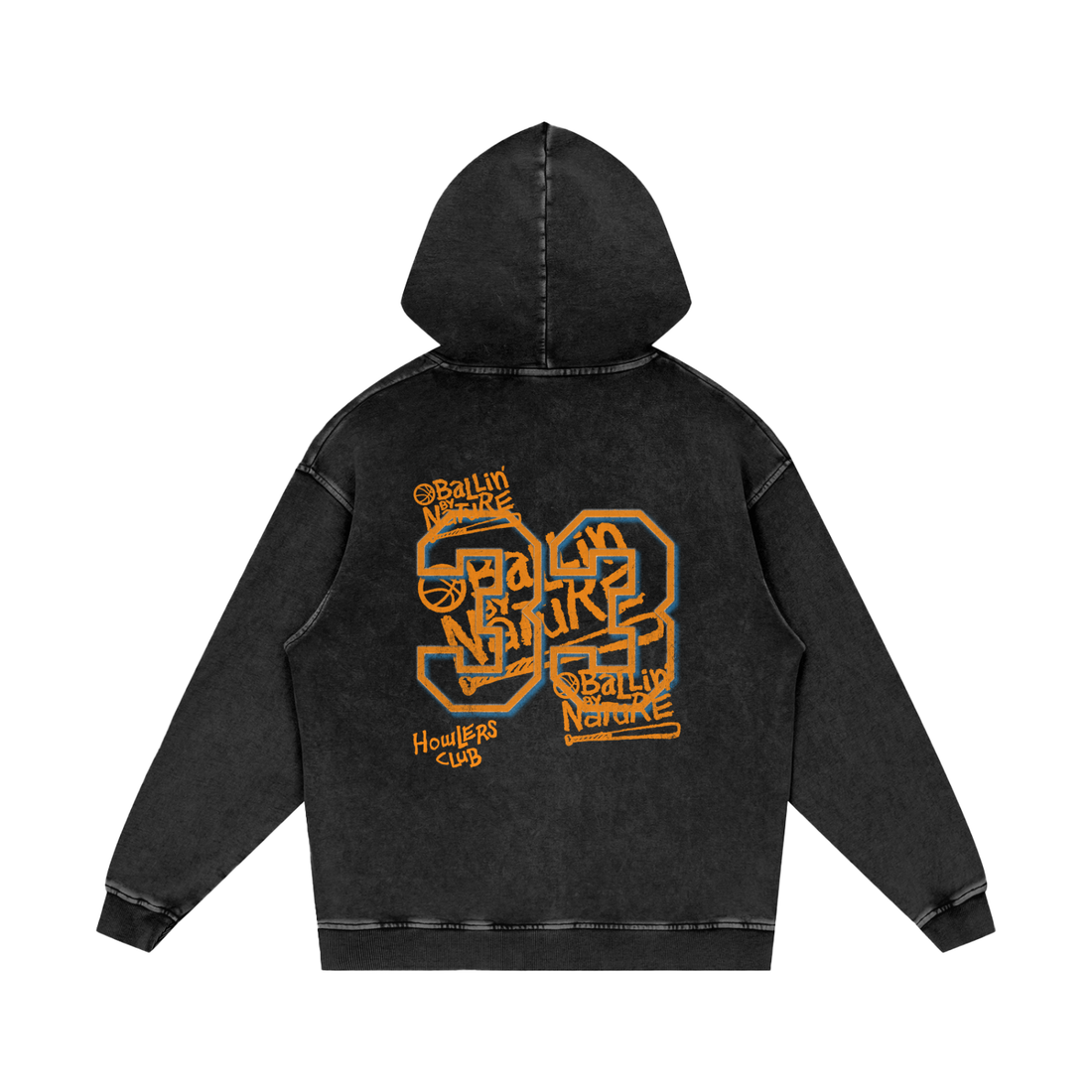 Slam Edition Snow Washed Loose Cotton Hoodie