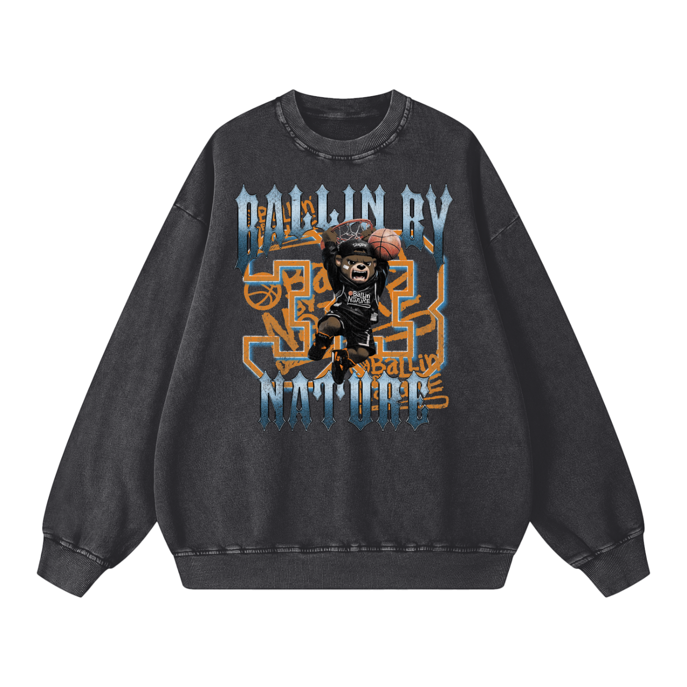 Slam Edition Snow Washed Oversized Sweatshirt