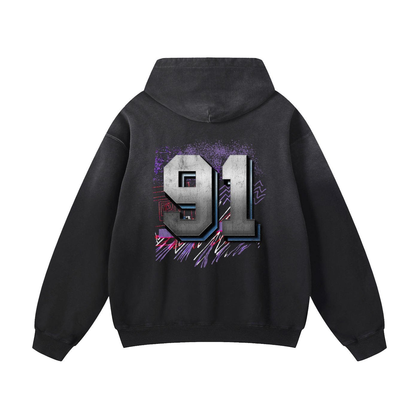 Red Box Edition Heavyweight Sunfade Oversized Hoodie