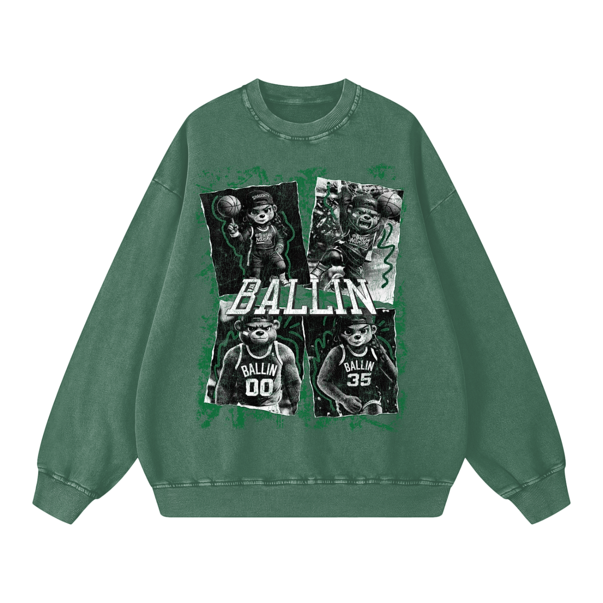 Howler Boston Snow Washed Oversized Sweatshirt