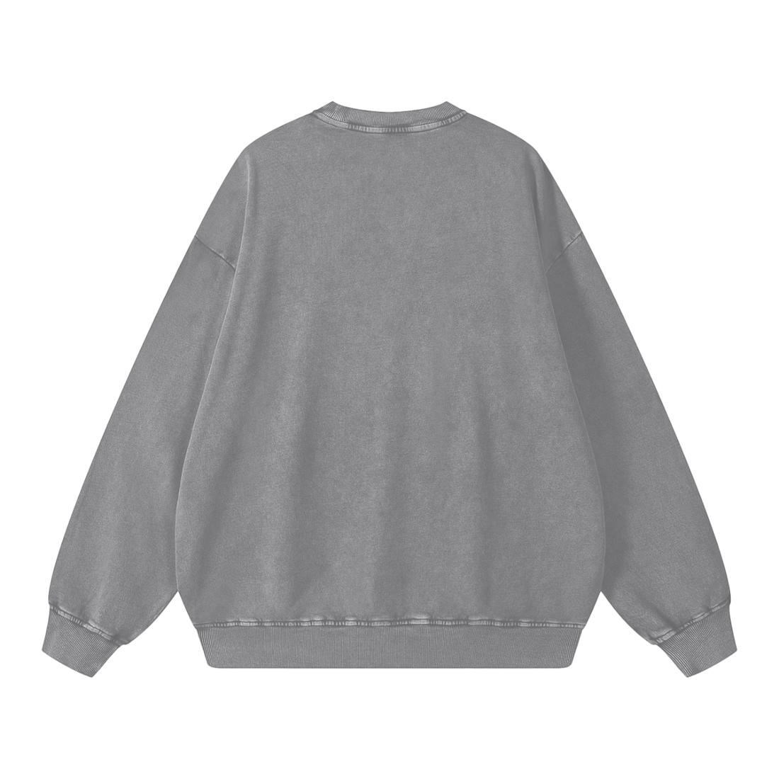 OG Black Logo Snow Washed Oversized Sweatshirt
