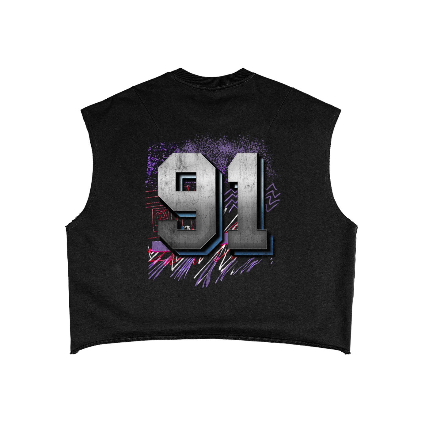 Ballin' by Nature - Red Block Edition French Terry Boxy Tank Top